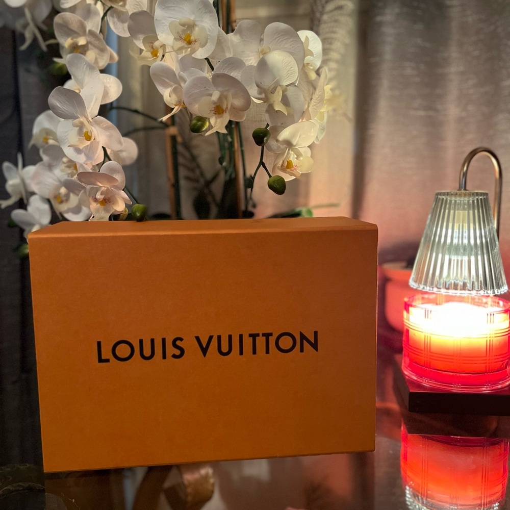 Louis Vuitton Orange Candle Holder Accent